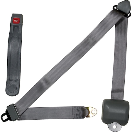 Allstar Performance Allstar Performance ALL98116 3-Point Retractable Seat Belt; Gray ALL98116